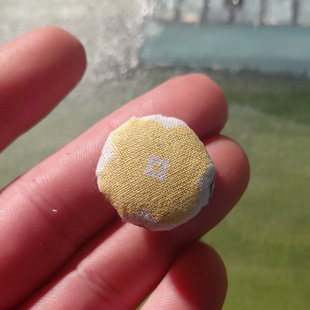Elegant Yellow Fabric Brooch